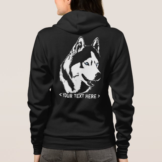 Husky Hoodie Jacket Personalized Husky Hoodies (Back)
