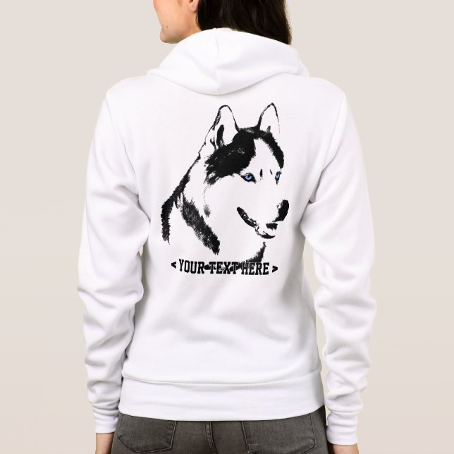Husky Hoodie Shirt Hooded Sweatshirt Dog Shirts (Back)