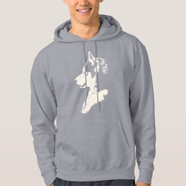 Husky Hoodie Wolf Art Hooded Sweatshirt Dog Shirts (Front)