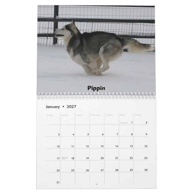 Husky House 2011 Calendar (Jan 2027)