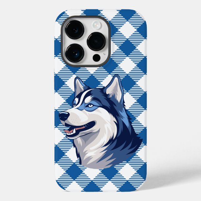 Husky Howlers Husky Dog Power Logo Blue Case-Mate iPhone Case (Back)