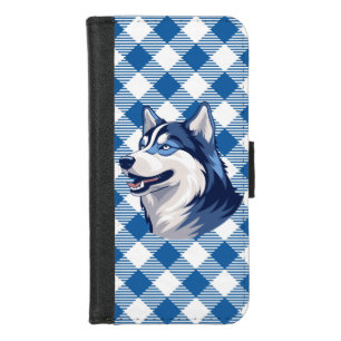 Husky Howlers Husky Dog Power Logo Blue iPhone 8/7 Wallet Case