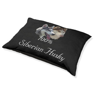 Husky Hunde Text 100% Siberian Husky Pet Bed