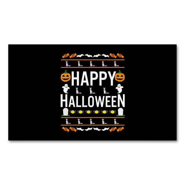 Husky | Husky Black Halloween Lazy Ugly Costume Business Card Magnet (Front)