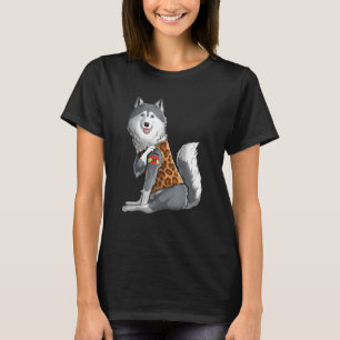 Husky I Love Mom Tattoo Dog Funny Mother's Day T-Shirt