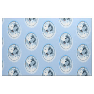 Husky Ice Medaillon light blue Fabric