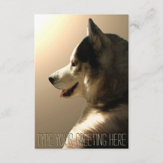 Husky Invitations Personalized Siberian Husky Card
