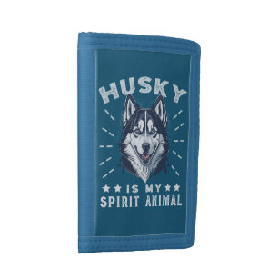 Husky Is My Spirit Animal Majestic Husky Dog Trifold Wallet
