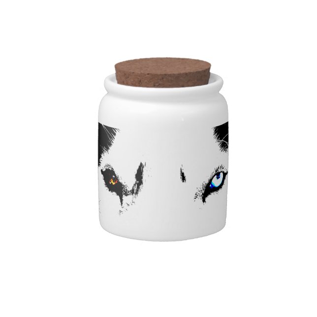 Husky Jar Cool Siberian Husky Candy Jars Gifts (Front)