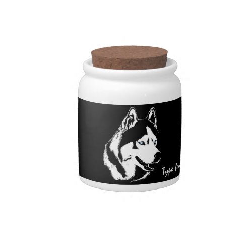 Husky Jar Siberian Husky Candy Jar Personalized