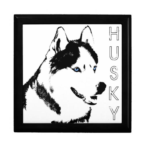 Husky Jewelry Box Siberian Husky Pup Sled Dog Box