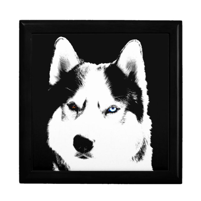 Husky Jewelry Box Siberian Husky Sled Dog Boxes (Front)