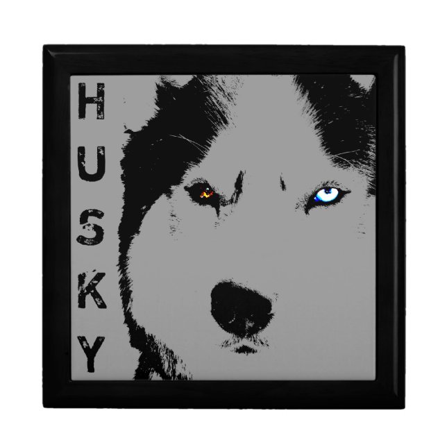 Husky Jewelry Box Siberian Husky Sled Dog Boxes (Front)