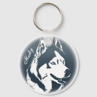 Husky Keychain Husky Malamute Dog Keychain Custom