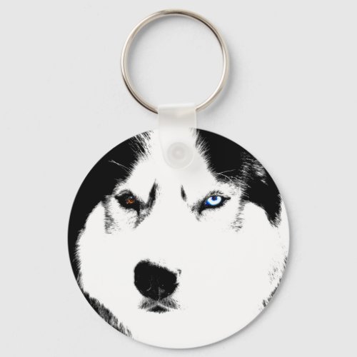 Husky Keychain Husky Malamute Dog Keychain Custom