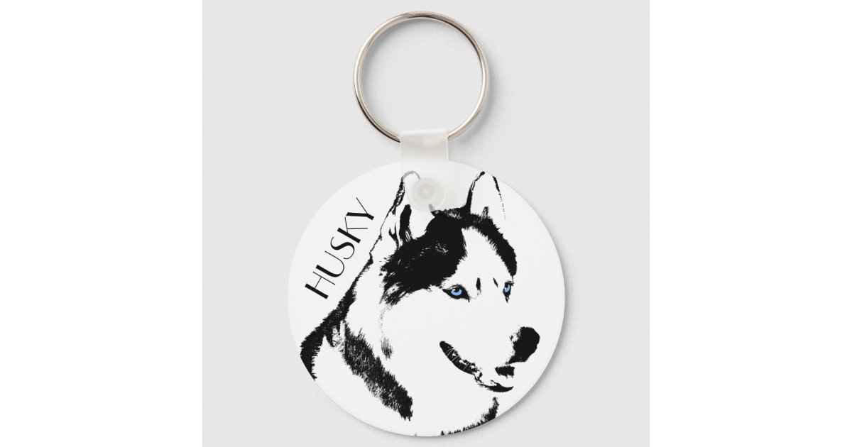 Husky Keychain Husky Malamute Keychain Customize Zazzle