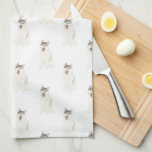 Husky Kitchen Towel<br><div class="desc">I love this sweet pattern of a husky dog watercolor illustration because it's classic enough to serve as a neutral, yet pops as a stand alone piece! It's the perfect addition to any family room, nursery, office, or even the man cave! For the sweetest gifts, add more matching items from...</div>