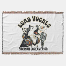 Husky Lead Vocal Funny Dog Design 