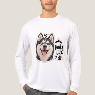 Husky Life Cute Dog Breed Aesthetic Graphic Long S Tri-Blend Shirt