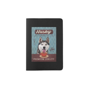 Husky Love Coffee Funny Dog Husky Lover Coffee Co Passport Holder