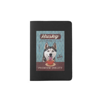 Husky Love Coffee Funny Dog Husky Lover Coffee Co Passport Holder
