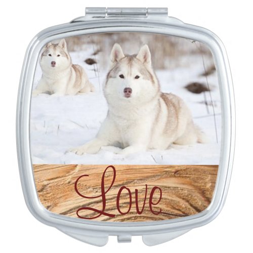 Husky Love Compact Mirror