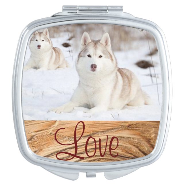 Husky Love Compact Mirror (Front)