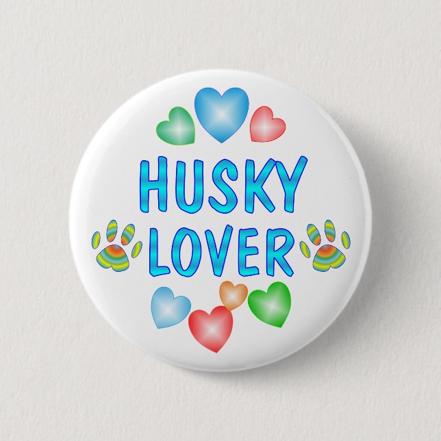 HUSKY LOVER BUTTON (Front)
