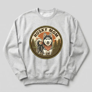 Husky Mom Crewneck Siberian Husky Dog Mom Gift Sweatshirt