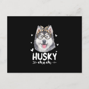 Husky Mom Dog Lovers Gift Mother Day Gift Announcement Postcard