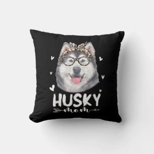 Husky Mom Dog Lovers Gift Mother Day Gift Throw Pillow