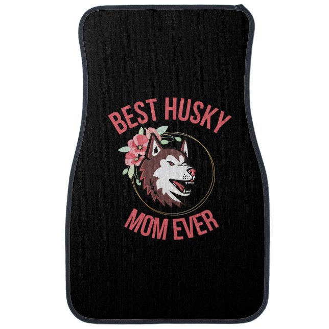 Husky Mom, Dog Mom, Dog Gift                      Car Floor Mat (Front)