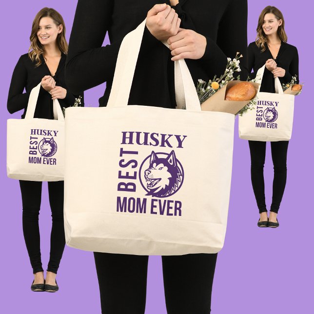 Husky Mom, Dog Mom, Husky Gift          Large Tote Bag (Creator Uploaded)
