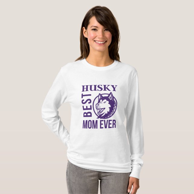 Husky Mom, Dog Mom, Husky Gift T-Shirt (Front Full)
