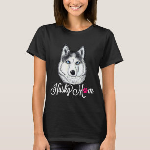 Husky Mom For Women Fitted T-Shirt