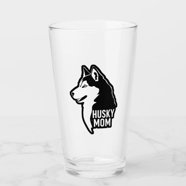 Husky Mom Glass (Front)