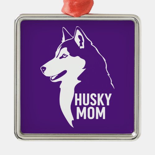 Husky Mom Metal Ornament