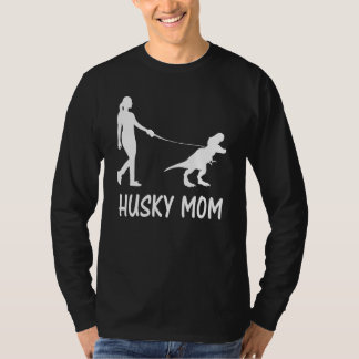 Husky Mom Siberian Husky Mama Dog Dinosaur Women M T-Shirt