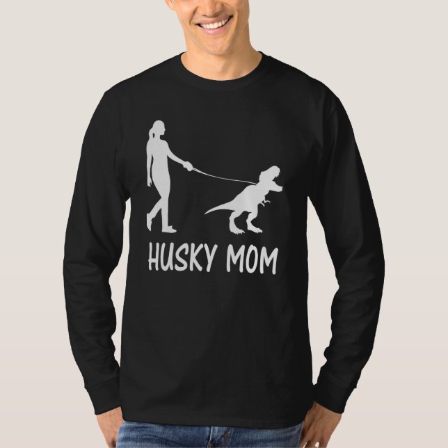 Husky Mom Siberian Husky Mama Dog Dinosaur Women M T-Shirt (Front)