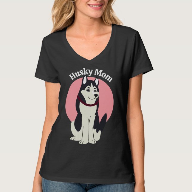 Husky Mom                                          T-Shirt (Front)