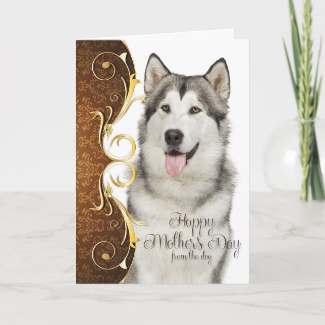 Husky Mother's Day Card (Front)