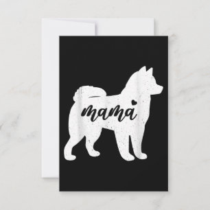 Husky Mothers Day   Dog Paw Lover Gift RSVP Card