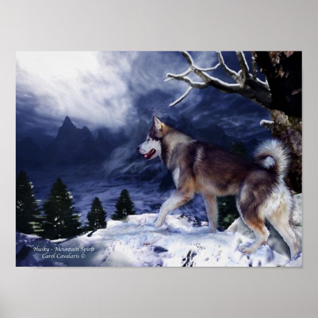 Husky - Mountain Spirit Art Poster/Print Poster (Front)