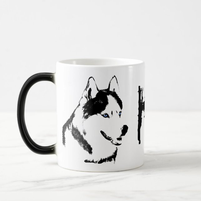 Husky Mug Coffee Cup Cool Siberian Husky Cup (Left)