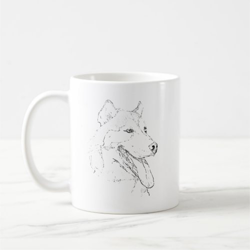 Husky Mug – Hand Drawn Ink Dog Coffee Mug