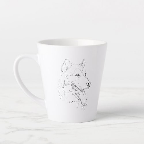 Husky Mug – Hand Drawn Ink Dog Coffee Mug