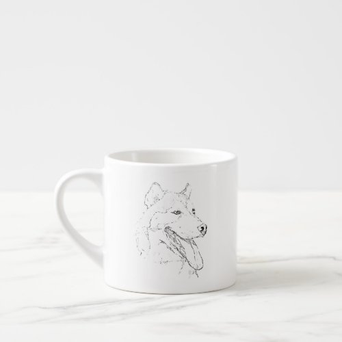 Husky Mug – Hand Drawn Ink Dog Coffee Mug