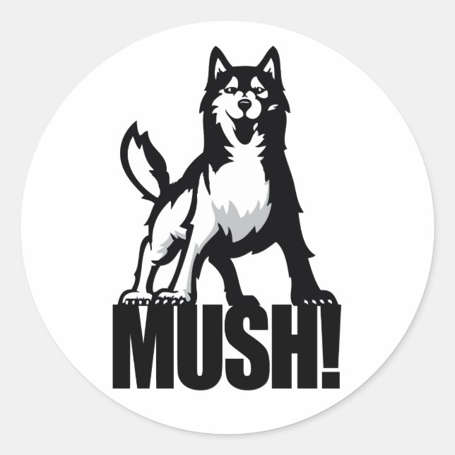 Husky Mush Sticker (Front)