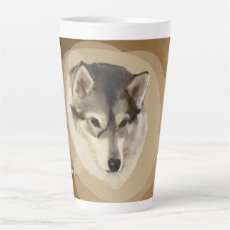 Husky Named Indie Latte Mug