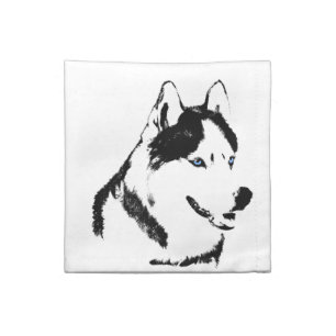 Husky Napkins Personalized Sled Dog Husky Napkins
